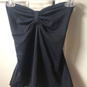 Susana Monaco navy strapless top with tie back